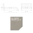 Tweepersoonsbed 160x190 met quiltwerk met brede verticale banden - Magan Viadurini