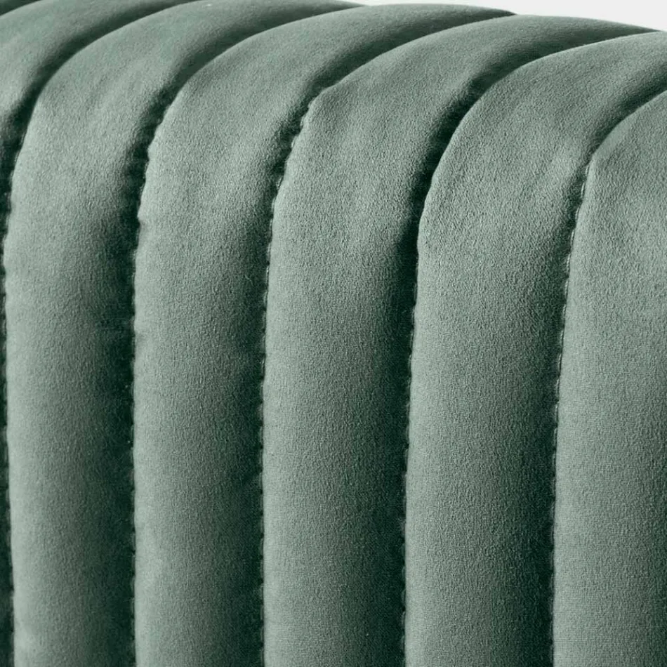 Tweepersoonsbed 160x190 met Multi-Stripe Smalle Band Quilting - Meduse Viadurini