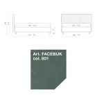 Tweepersoonsbed 160x190 met Multi-Stripe Smalle Band Quilting - Meduse Viadurini