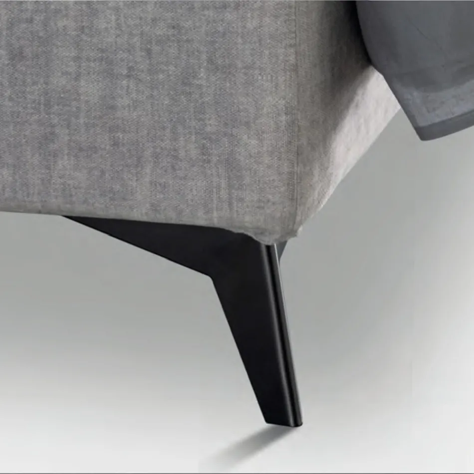 Tweepersoonsbed 160x190 met quiltwerk van kruiscurven - Zonnebloem Viadurini