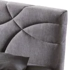 Tweepersoonsbed 160x190 met quiltwerk van kruiscurven - Zonnebloem Viadurini