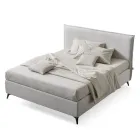 Tweepersoonsbed 160x190 in stof met metalen poten Made in Italy - Dreams Viadurini