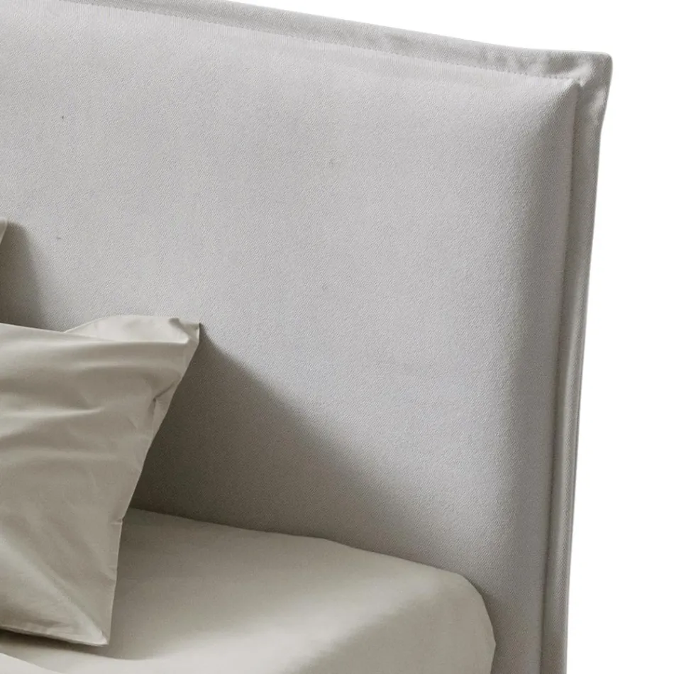 Tweepersoonsbed 160x190 in stof met metalen poten Made in Italy - Dreams Viadurini