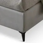 Tweepersoonsbed 160x190 in stof met metalen poten Made in Italy - Dreams Viadurini