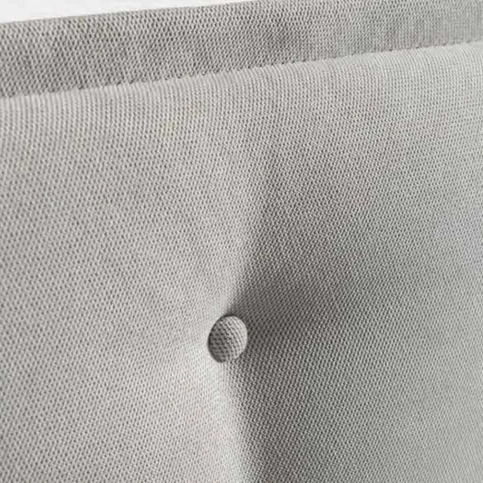 Tweepersoonsbed 160x190 in stof met hoofdbord met knopen Made in Italy - Dreams Viadurini