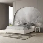 Tweepersoonsbed van 160x200 cm, bekleed met kunstleer, gemaakt in Italië - Athlete Viadurini