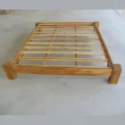 Tweepersoonsbed 160x200 cm, gemaakt van massief teakhout - Fresco Viadurini
