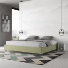 Tweepersoonsbed 190x200 cm, bekleed met microvezel, gemaakt in Italië - Athlete Viadurini