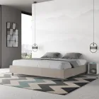 Tweepersoonsbed 200x200 cm, bekleed met microvezel, gemaakt in Italië - Athlete Viadurini