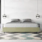 Tweepersoonsbed 200x200 cm, bekleed met microvezel, gemaakt in Italië - Athlete Viadurini