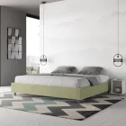 Tweepersoonsbed 200x200 cm, bekleed met microvezel, gemaakt in Italië - Athlete Viadurini