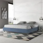 Tweepersoonsbed 200x200 cm, bekleed met microvezel, gemaakt in Italië - Athlete Viadurini