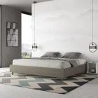 Tweepersoonsbed van 200x200 cm, bekleed met kunstleer, gemaakt in Italië - Athlete Viadurini