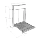 Verticaal opklapbaar tweepersoonsbed met wandmeubel - Magicompare Viadurini