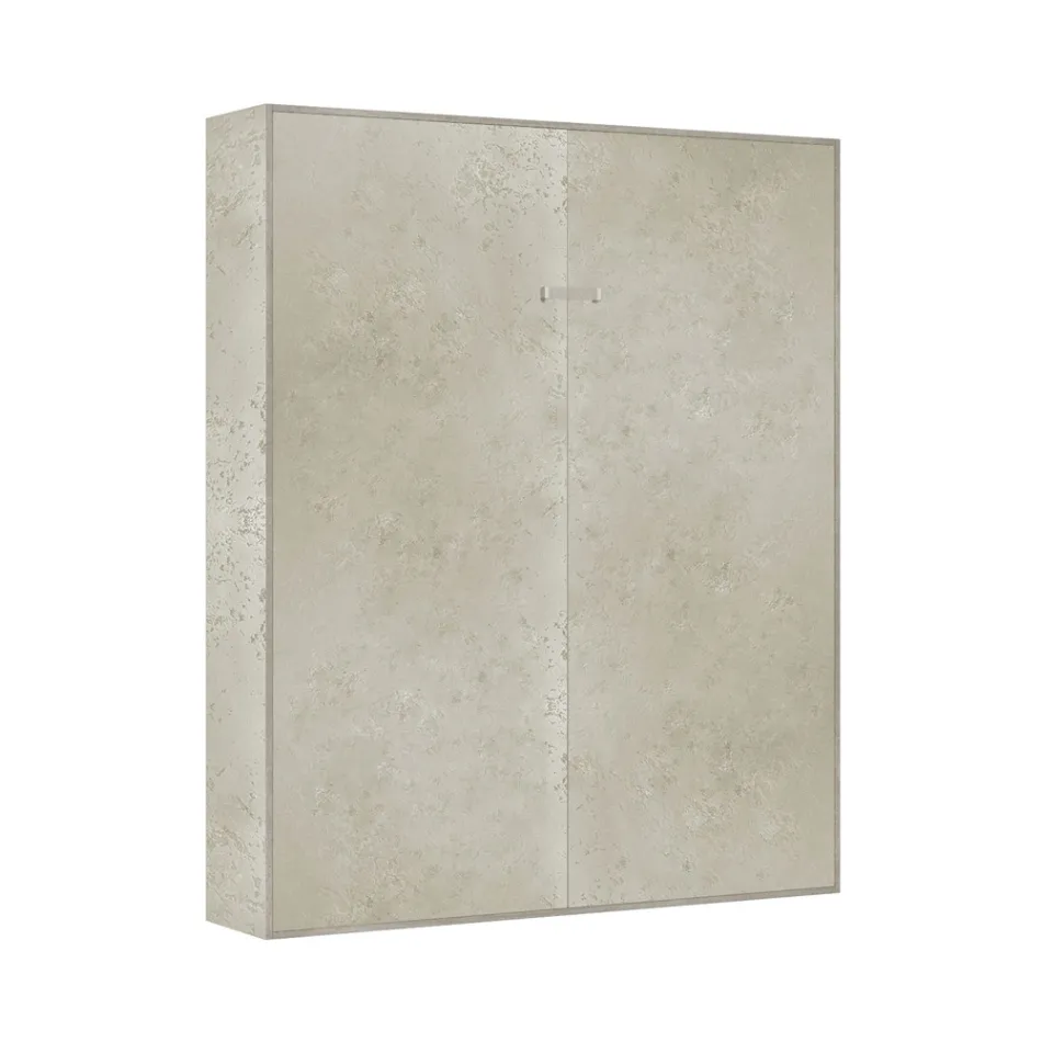 Verticaal opklapbaar tweepersoonsbed in verschillende afwerkingen - Magicompare Viadurini