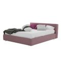 Laag tweepersoonsbed met doos in stof of ecoleer Made in Italy - Soraia