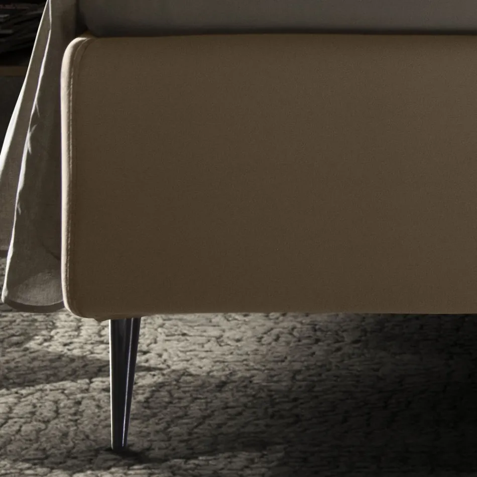 Tweepersoonsbed met opbergdoos en onderstel 160x190 Made in Italy - Sallie Viadurini