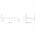 Dubbel bed met gecapitonneerde lade van eco-leer Made in Italy - Paolo Viadurini