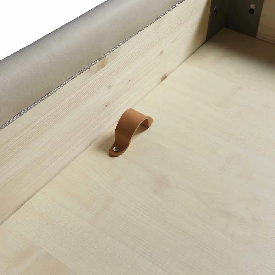 Tweepersoonsbed met opbergruimte, klassiek ontwerp, Chantal door Bolzan Viadurini