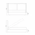 Tweepersoonsbed met opbergruimte, modern design, Kate by Bolzan Viadurini