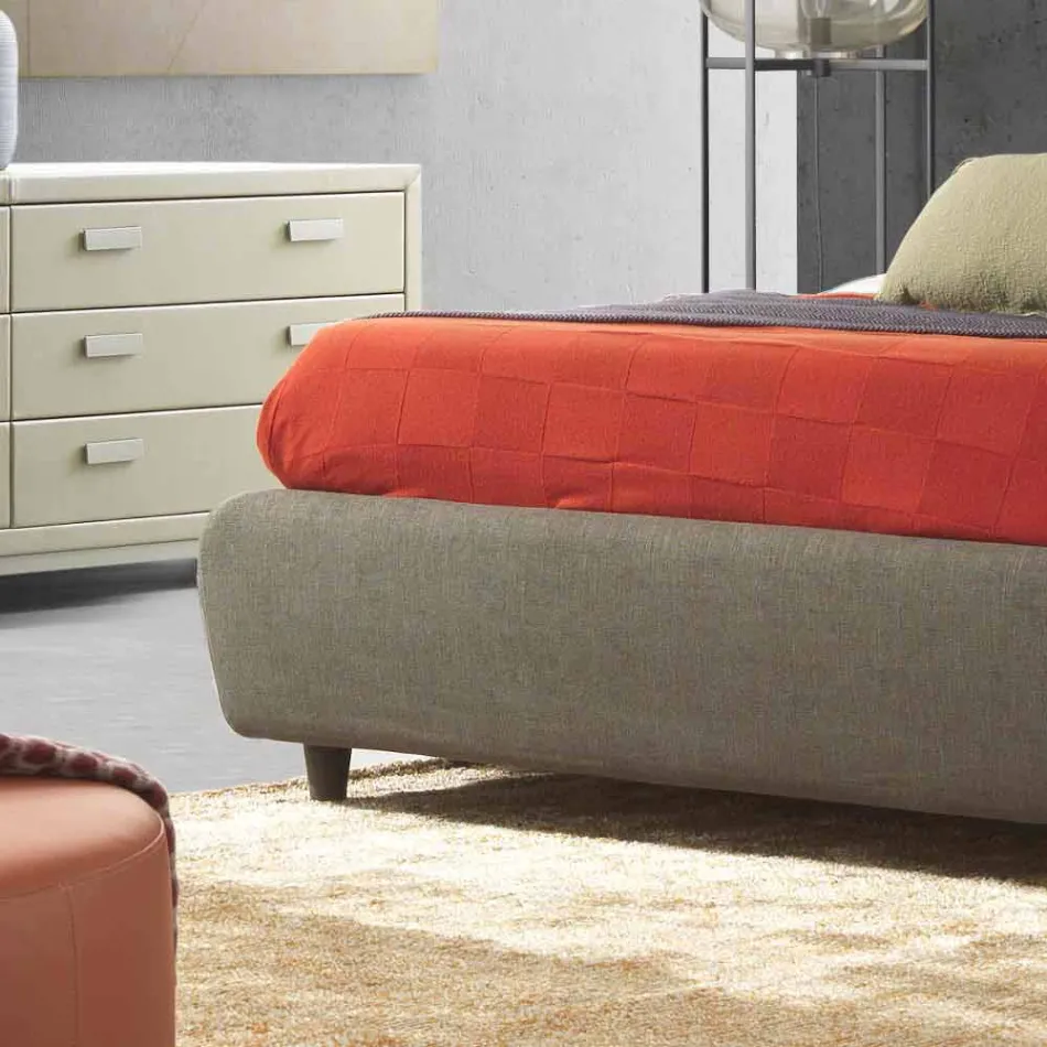 Tweepersoonsbed met opbergruimte, modern design, Kate by Bolzan Viadurini