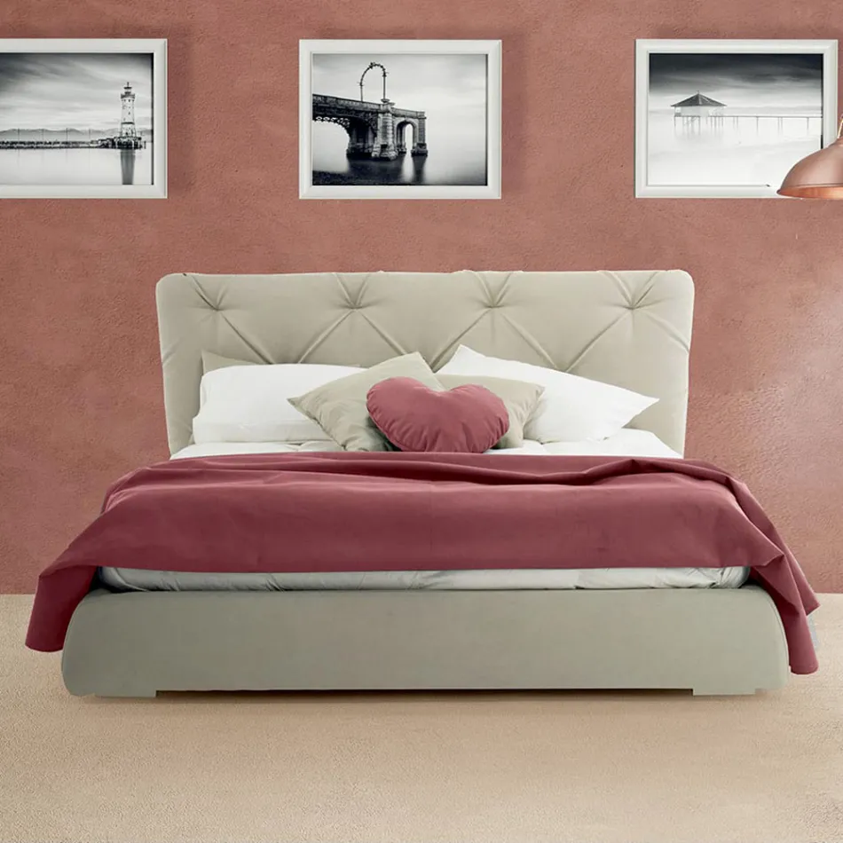 Tweepersoonsbed met moderne designcontainer Made in Italy – Gaven Viadurini