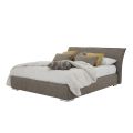 Tweepersoonsbed met container in stof of ecoleer Made in Italy - Doremì