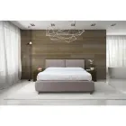 Tweepersoonsbed met optionele opbergruimte en poten Made in Italy - Birba Viadurini