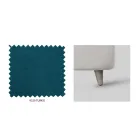 Tweepersoonsbed met optionele opbergruimte en poten Made in Italy - Birba Viadurini