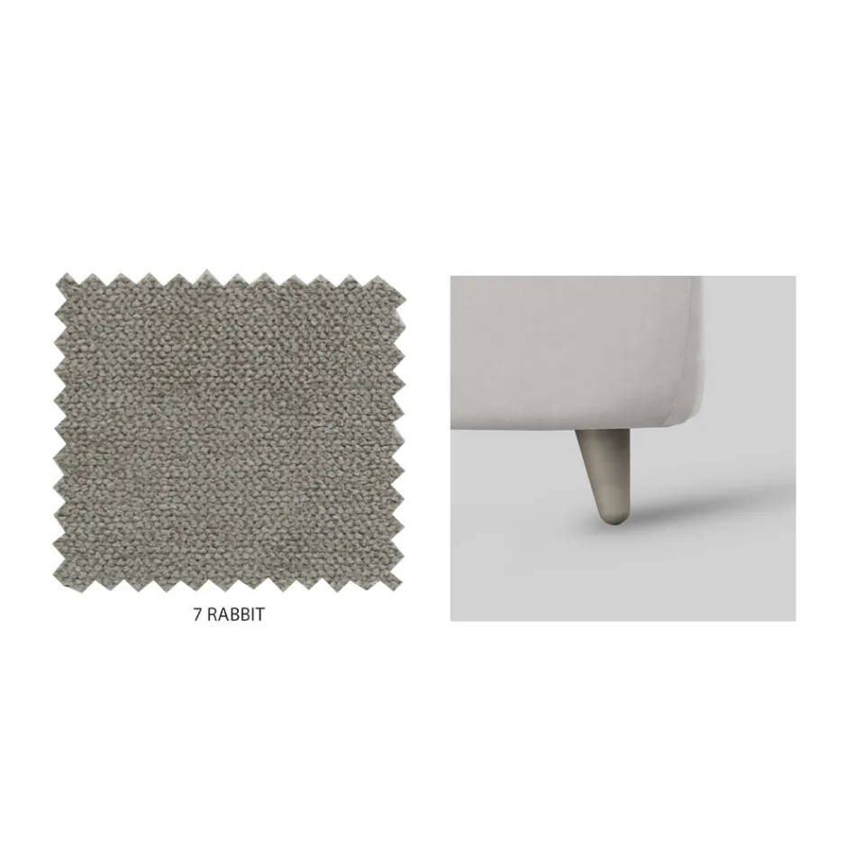 Tweepersoonsbed met optionele opbergruimte en poten Made in Italy - Birba Viadurini