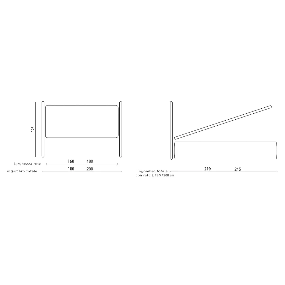 Tweepersoonsbed met optionele opbergruimte Made in Italy - Ciccio Viadurini