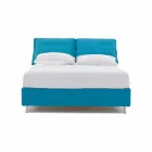Tweepersoonsbed met container bekleed met stof Made in Italy - Renato Viadurini