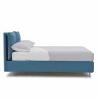 Tweepersoonsbed met container bekleed met stof Made in Italy - Renato Viadurini