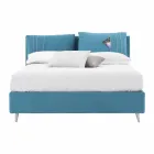 Tweepersoonsbed met container bekleed met stof Made in Italy - Renato Viadurini