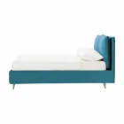 Tweepersoonsbed met container bekleed met stof Made in Italy - Renato Viadurini