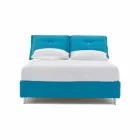 Tweepersoonsbed met container bekleed met stof Made in Italy - Renato Viadurini
