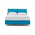Tweepersoonsbed met container bekleed met stof Made in Italy - Renato