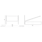 Tweepersoonsbed met gestoffeerd bedframe in stof Made in Italy - Rolly Viadurini