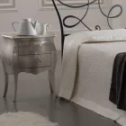 Tweepersoonsbed met kussens, matras en 2 nachtkastjes Made in Italy - Naturel Viadurini