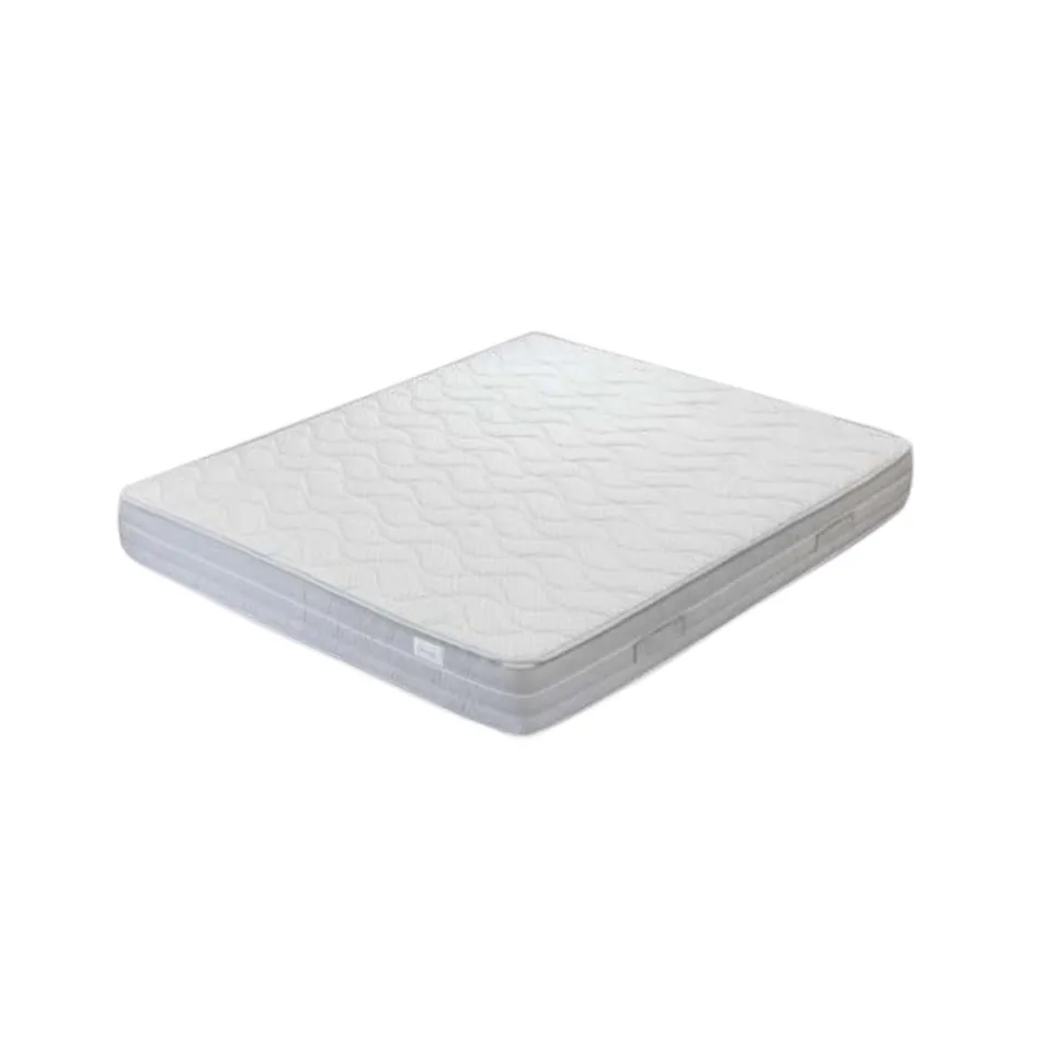 Tweepersoonsbed met kussens, matras en 2 nachtkastjes Made in Italy - Naturel Viadurini