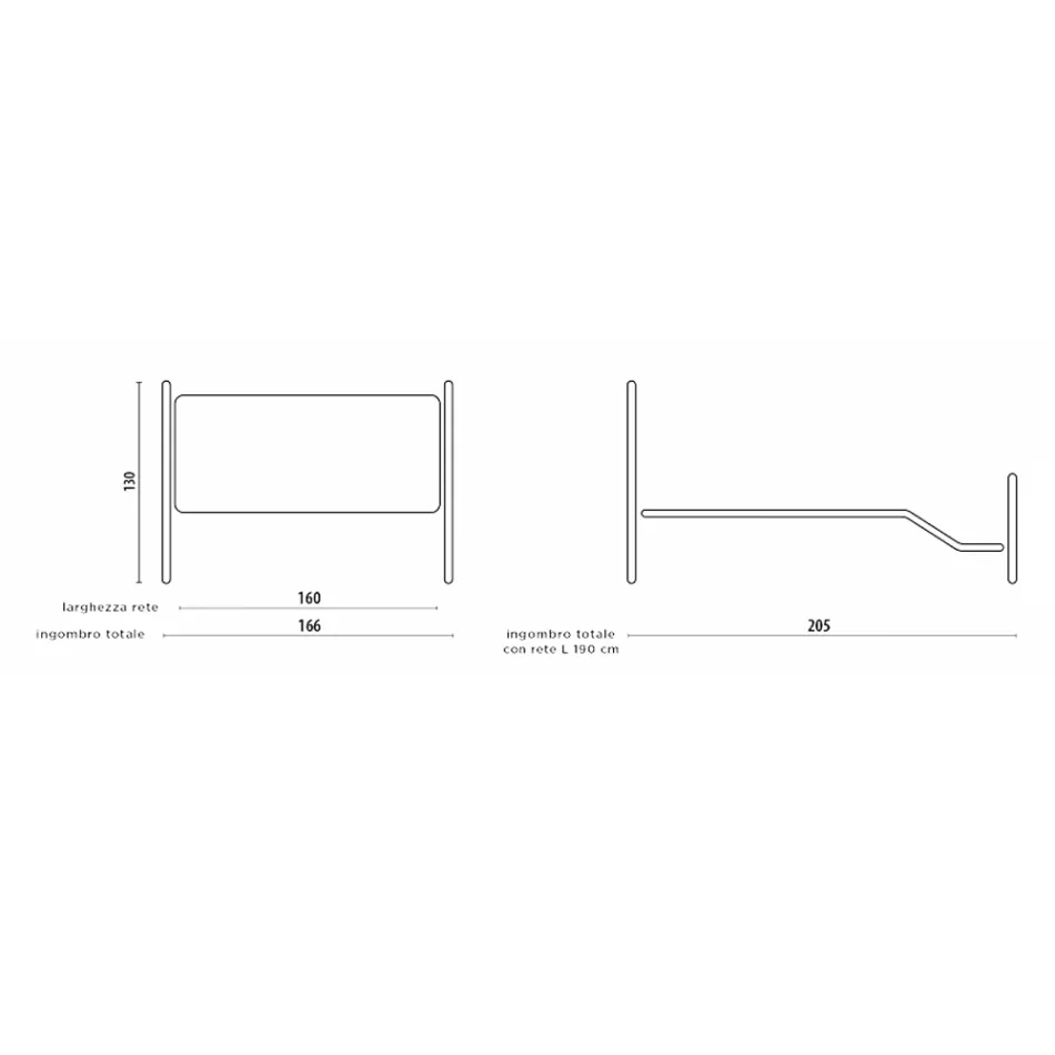 Tweepersoonsbed met bijpassend Corten voeteneinde - Peter Viadurini
