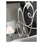 Tweepersoonsbed met bijpassend voeteneinde, matras en 2 nachtkastjes - Nebbia Viadurini