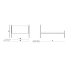 Tweepersoonsbed met bijpassend voeteneinde, matras en 2 nachtkastjes - Nebbia Viadurini