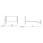 Tweepersoonsbed met voeteinde in verschillende afwerkingen Made in Italy - Finish Viadurini