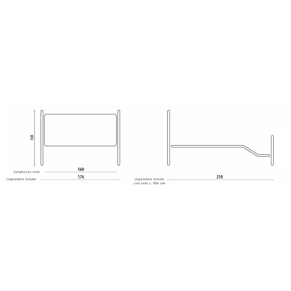 Tweepersoonsbed met voeteinde in verschillende afwerkingen Made in Italy - Naturel Viadurini