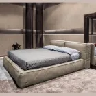 Tweepersoonsbed met optionele bedbodem en opbergmeubel Made in Italy - Ribelle Viadurini