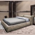Tweepersoonsbed met optionele bedbodem en opbergmeubel Made in Italy - Ribelle