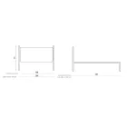 Tweepersoonsbed met hoofdeinde en bedframe van ijzer Made in Italy - Afwerking Viadurini