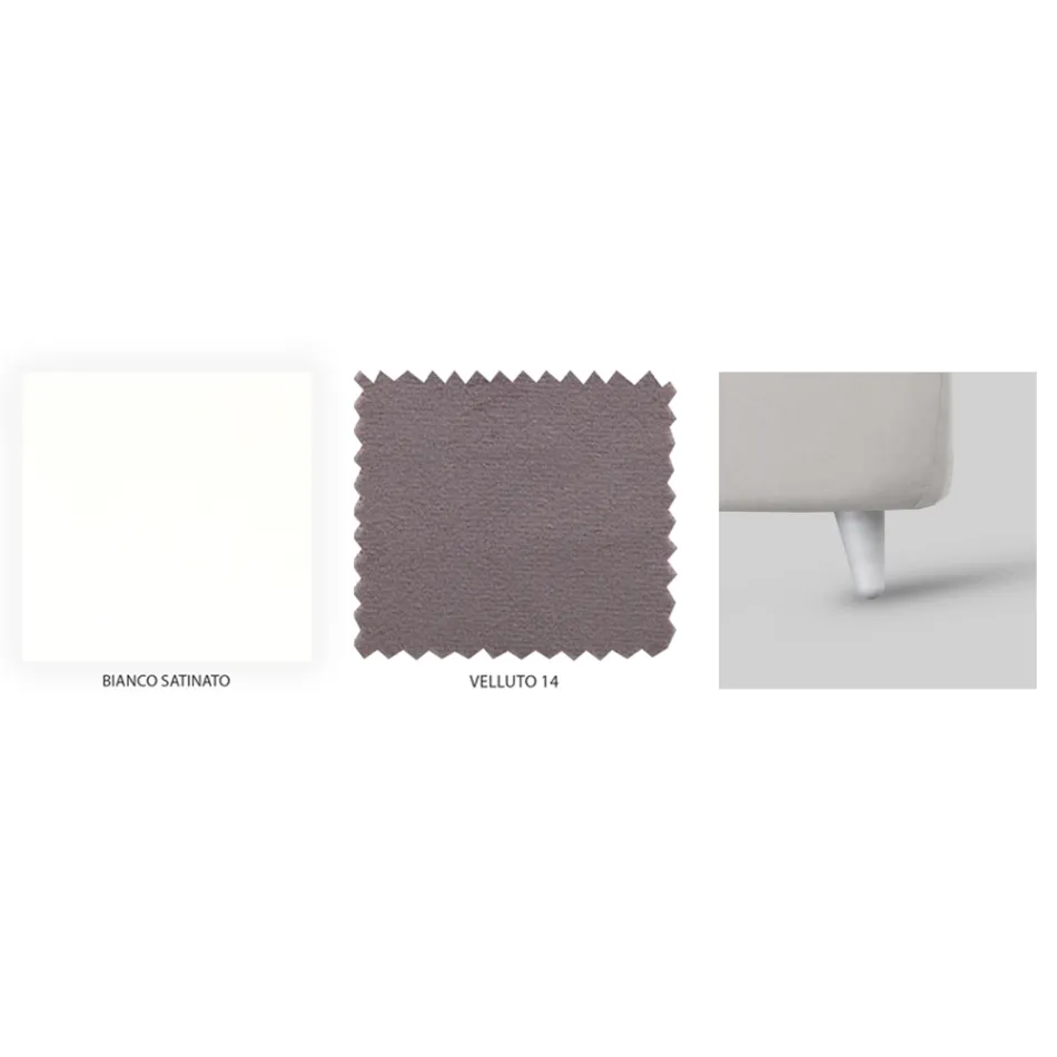 Tweepersoonsbed met ijzeren hoofdeinde en kussens Made in Italy - Peter Viadurini