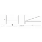 Tweepersoonsbed met ijzeren hoofdeinde en kussens Made in Italy - Peter Viadurini